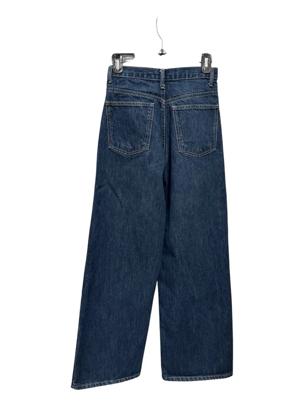 Zara TRF HIGH-WAIST CROSSOVER WAIST WIDE LEG JEANS size US 2